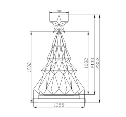 P1.5 GOB Creative LED Display Christmas Tree Screen per centri commerciali Alberghi